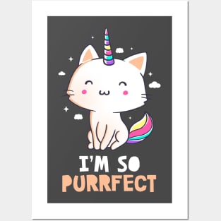 I'm So Purrfect Funny Cute Gift Posters and Art